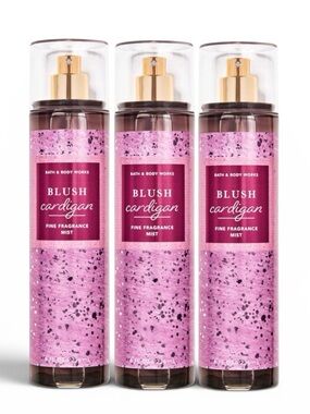 Bath & Body Works BLUSH CARDIGAN Fragrance Mist Spray 8 fl oz 3X Bundle